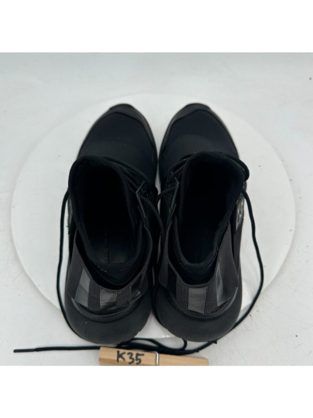 adidas Y-3 Yohji Yamamoto Qasa Elle High Women Size 6 Core Black Lace Up Shoes - Picture 9 of 11